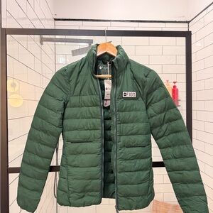 FIGS British Racing Green Puffer Jacket